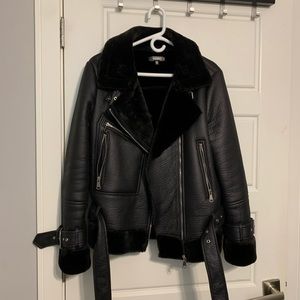 black aviator jacket